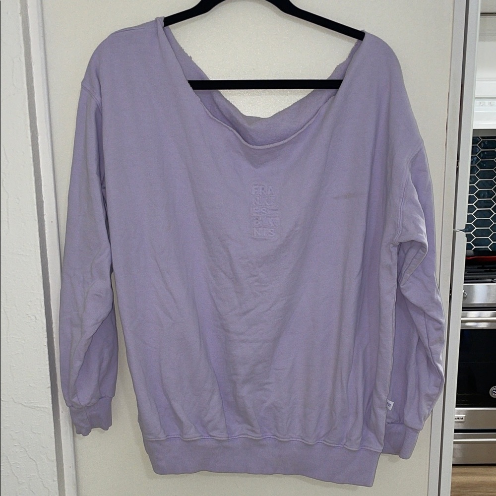 Frankies Bikinis Bennie Oversized Lilac Sweatshirt | OS